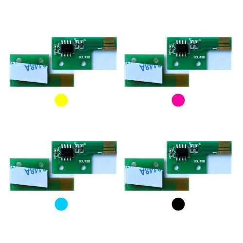 4x Toner Chip Y/M/C/K passt für Xerox Phaser 6125