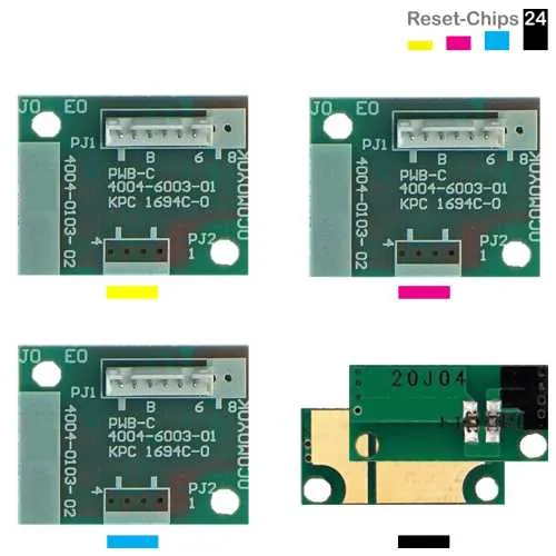 4x Trommel Chip Y/M/C/K passt für Konica Minolta Bizhub C452 C552 C652
