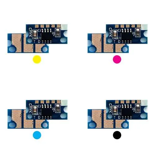 4x Toner Chip Y/M/C/K passt für DEVELOP ineo+ 20 31 Konica Minolta Bizhub C30