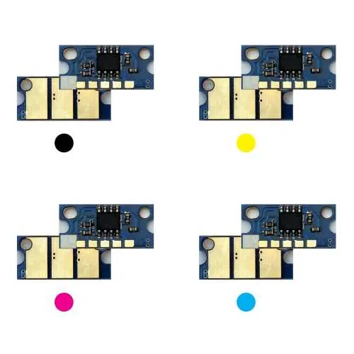4x Toner Chip Y/M/C/K passt für Konica Minolta Magicolor 4750 4790 4795