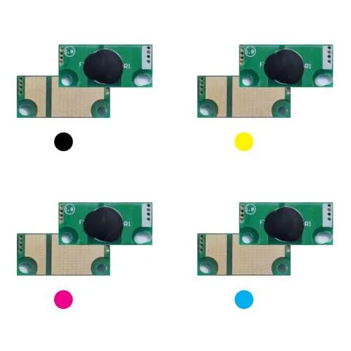 4x Toner Chip Y/M/C/K passt für Konica Minolta Bizhub C552 C652