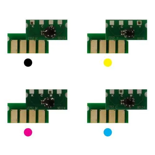 4x Toner Chip Y/M/C/K passt für RICOH Aficio SP C262 SP C252 C262 Savin SP C262