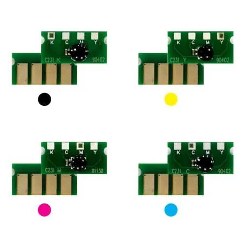 4x Toner Chip Y/M/C/K passt für Lanier SP C231 C232 C242 C320 C342 SPC310HE