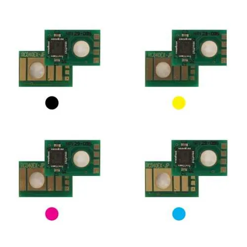 4x Toner Chip Y/M/C/K passt für Lanier SP C840 C842 RICOH SP C840 C842