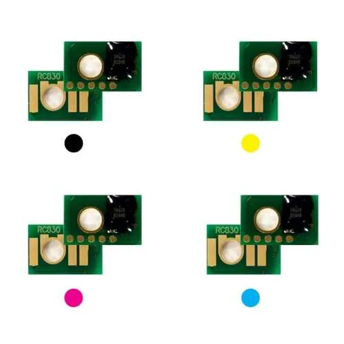 4x Toner Chip Y/M/C/K passt für Lanier SP C830 C831 RICOH Aficio SP C830 C831