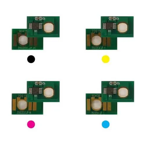 4x Toner Chip Y/M/C/K passt für RICOH Aficio MP C3002 C3502