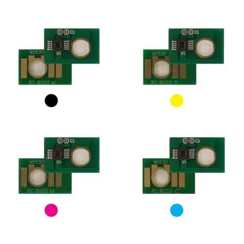 4x Toner Chip Y/M/C/K passt für RICOH Aficio MP C6502 C8002