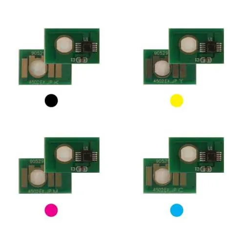 4x Toner Chip Y/M/C/K passt für Lanier MP C4502 C5502 NRG MP C4502 C5502