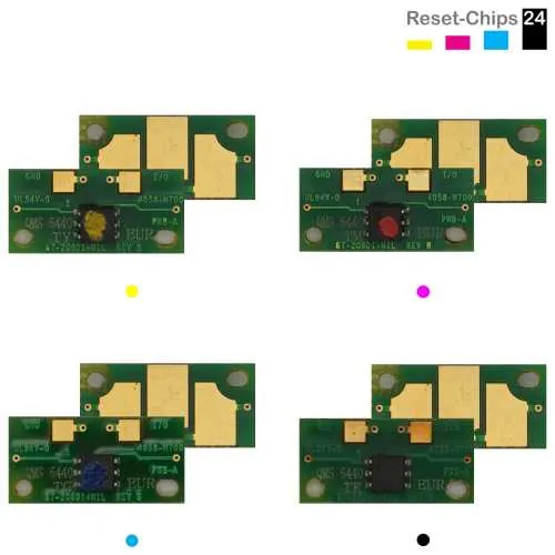 4x Toner Chip Y/M/C/K passt für Konica Minolta Magicolor 5440 5450
