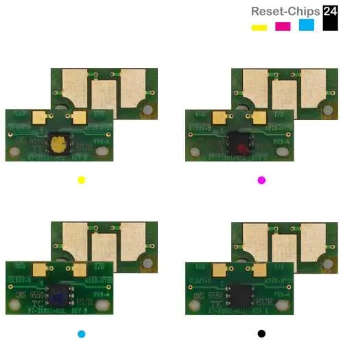 4x Toner Chip Y/M/C/K passt für Konica Minolta Magicolor 5550 5570 5650 5670