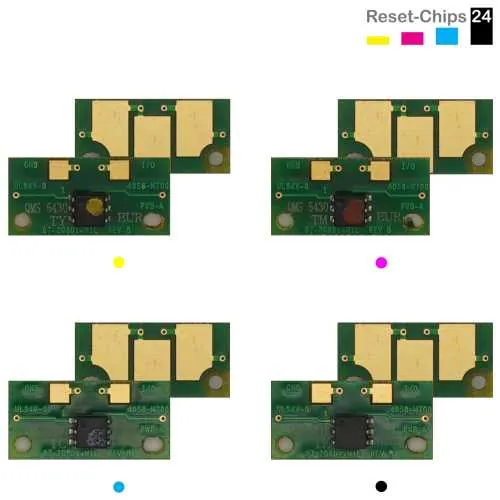 4x Toner Chip Y/M/C/K passt für Konica Minolta Magicolor 5430