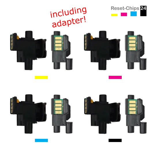 4x Toner Chip Y/M/C/K passt für Brother DCP-L 3510 3517 3550 HL-L 3210 TN247