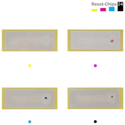 4x Toner Chip Y/M/C/K passt für Epson Aculaser C2600