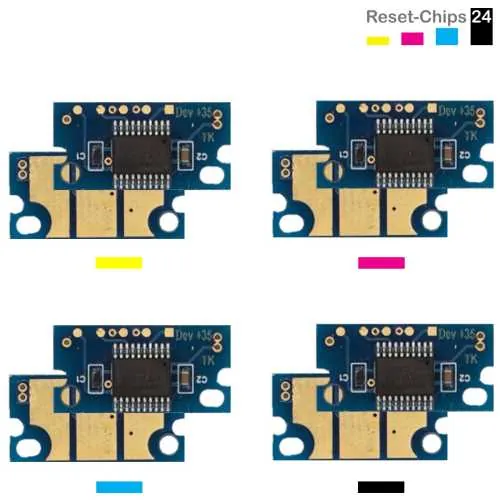 4x Trommel Chip Y/M/C/K passt für Olivetti D-Color MF 201 Plus 250 (B0723 .. 26)