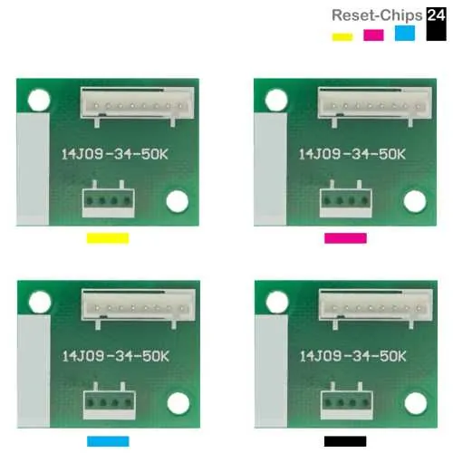 4x Trommel Chip Y/M/C/K passt für Olivetti D-Color MF 450 550 (B0655 .. 58)
