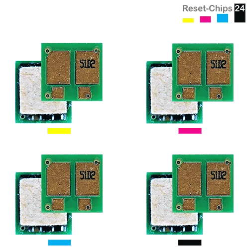 4x Toner Chip Y/M/C/K passt für HP Color LaserJet Pro M154 MFP M180 (205A)