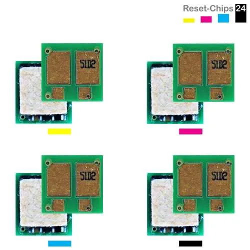 4x Toner Chip Y/M/C/K passt für Canon i-SENSYS LBP621 LBP623 LBP640 MF640 (054)