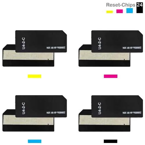 4x Toner Chip Y/M/C/K passt für HP Color LaserJet 4600 4610 4650 (641A)