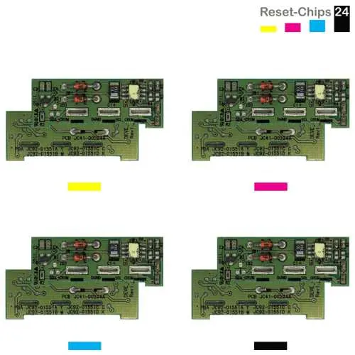 4x Toner Chip Y/M/C/K passt für Xerox Phaser 6100 106R00680..82 + ..84