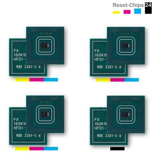 4x Trommel Chip Y/M/C/K passt für Xerox Colour 550 560 570 C60 C70 013R00663..64