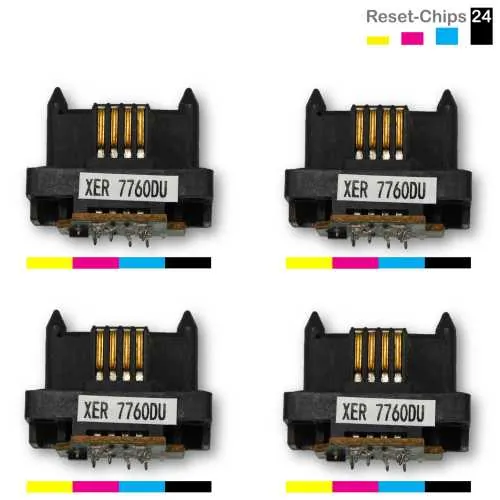 4x Trommel Chip Y/M/C/K passt für Xerox Phaser 7760 108R00713