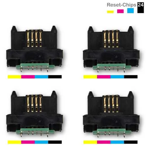 4x Trommel Chip Y/M/C/K passt für Xerox Phaser 7750 108R00581 / ..582
