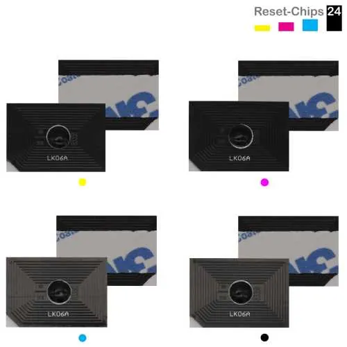 4x Toner Chip Y/M/C/K passt für Kyocera TASKalfa 3253ci