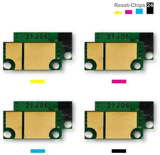4x Toner Chip Y/M/C/K passt für Konica Minolta Bizhub C659 C759 TN713