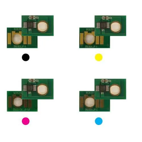 4x Toner Chip Y/M/C/K passt für RICOH Aficio MP C2003 C2004 C2503 841918 ..21