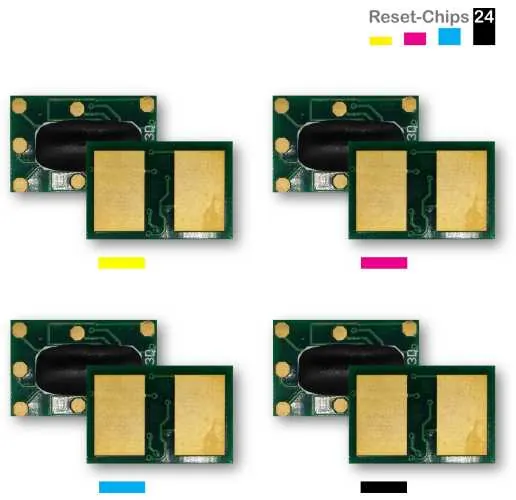 4x Toner Chip Y/M/C/K passt für OKI C332 MC363 46508709 ..712