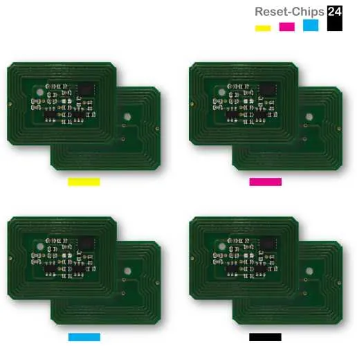4x Toner Chip Y/M/C/K passt für OKI C9600 C9650 C9800 C9850 42918913 ..916