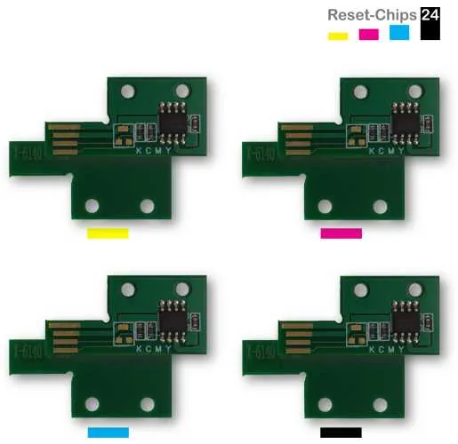 4x Toner Chip Y/M/C/K passt für Xerox Phaser 6140 106R01481..84 Ost Europa