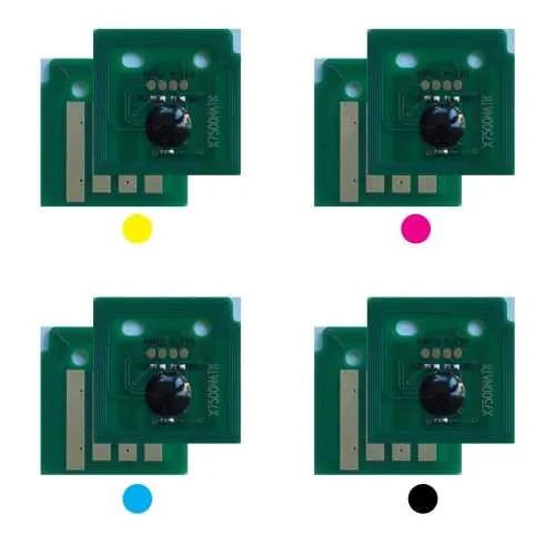 4x Toner Chip Y/M/C/K passt für Xerox Phaser 7500 106R01443 ..46 Ost Europa