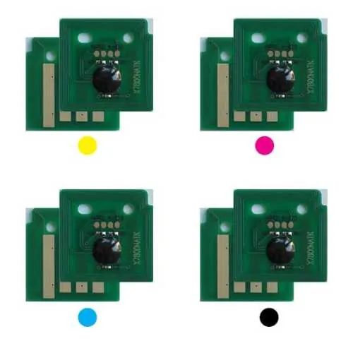 4x Toner Chip Y/M/C/K passt für Xerox Phaser 7800 106R01570..73 Ost Europa