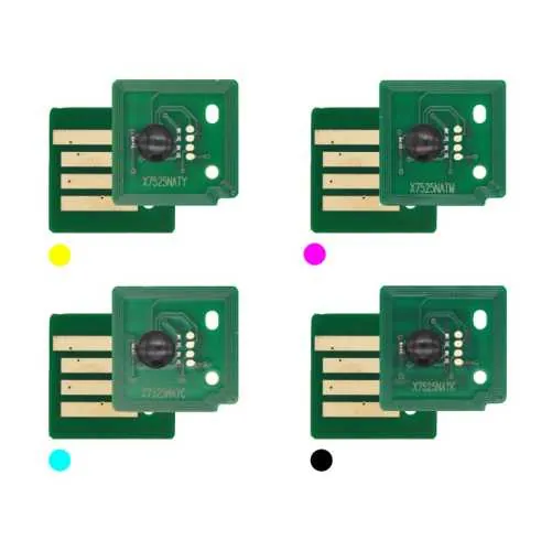4x Toner Chip Y/M/C/K passt für Xerox WorkCentre 7530 006R01517 ..20 Ost Europa