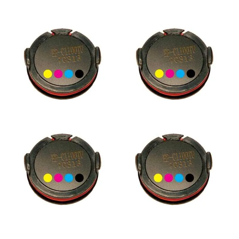 4x Toner Chip Y/M/C/K passt für Epson Aculaser C1100 Aculaser CX 11