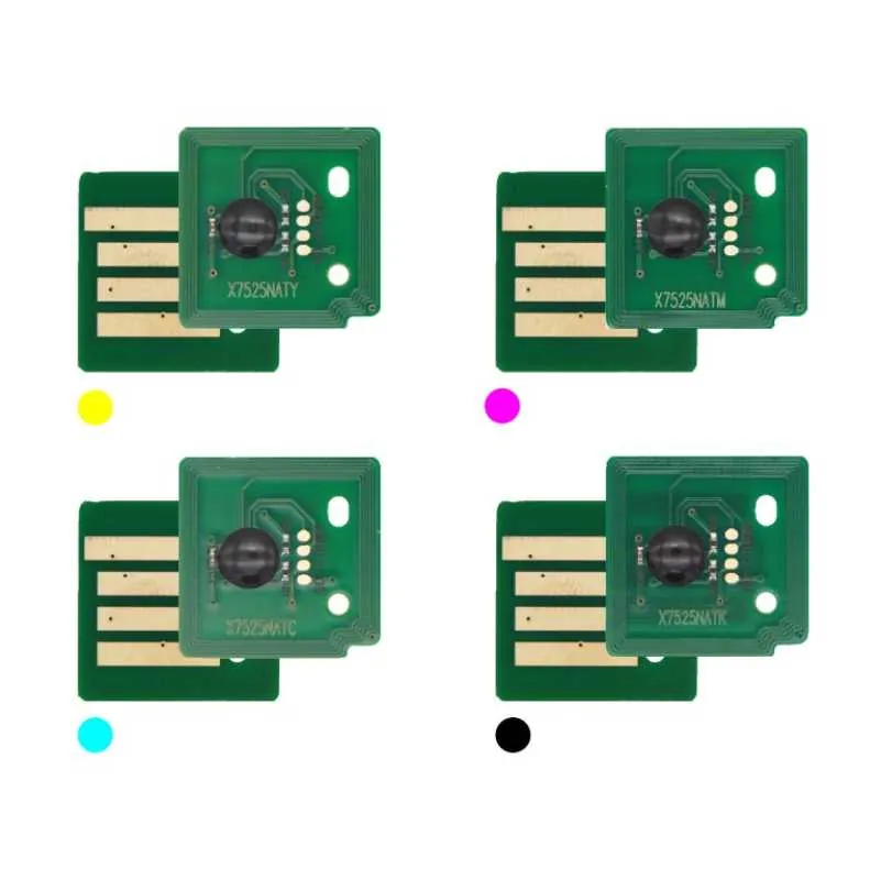 4x Toner Chip Y/M/C/K passt für Xerox WorkCentre 7830i 7835 7835i 006R01513 ..16