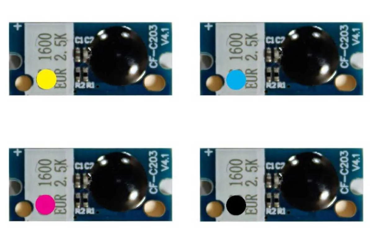 4x Toner Chip Y/M/C/K passt für Konica Minolta Magicolor 1600 1650 1680 1690