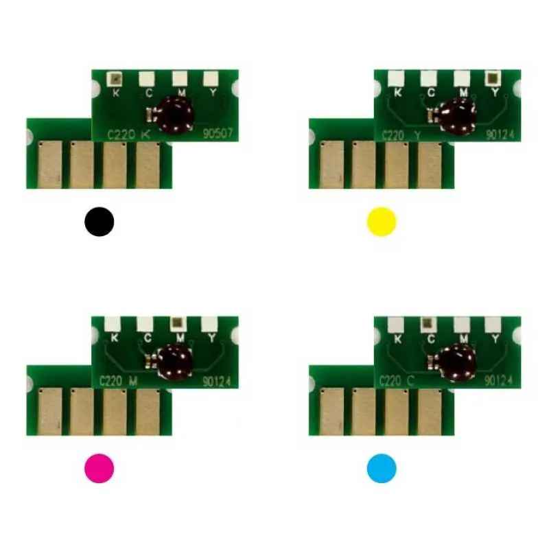4x Toner Chip Y/M/C/K passt für NRG SP C221 C222 C240 RICOH Aficio SP C220 C221