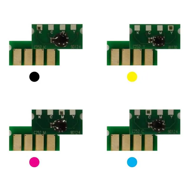 4x Toner Chip Y/M/C/K passt für RICOH Aficio SP C262 SP C252 C262 Savin SP C262