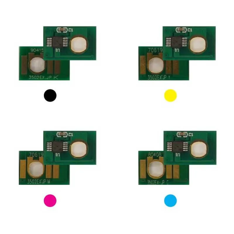 4x Toner Chip Y/M/C/K passt für Lanier MP C3002 C3502 NRG MP C3002 C3502