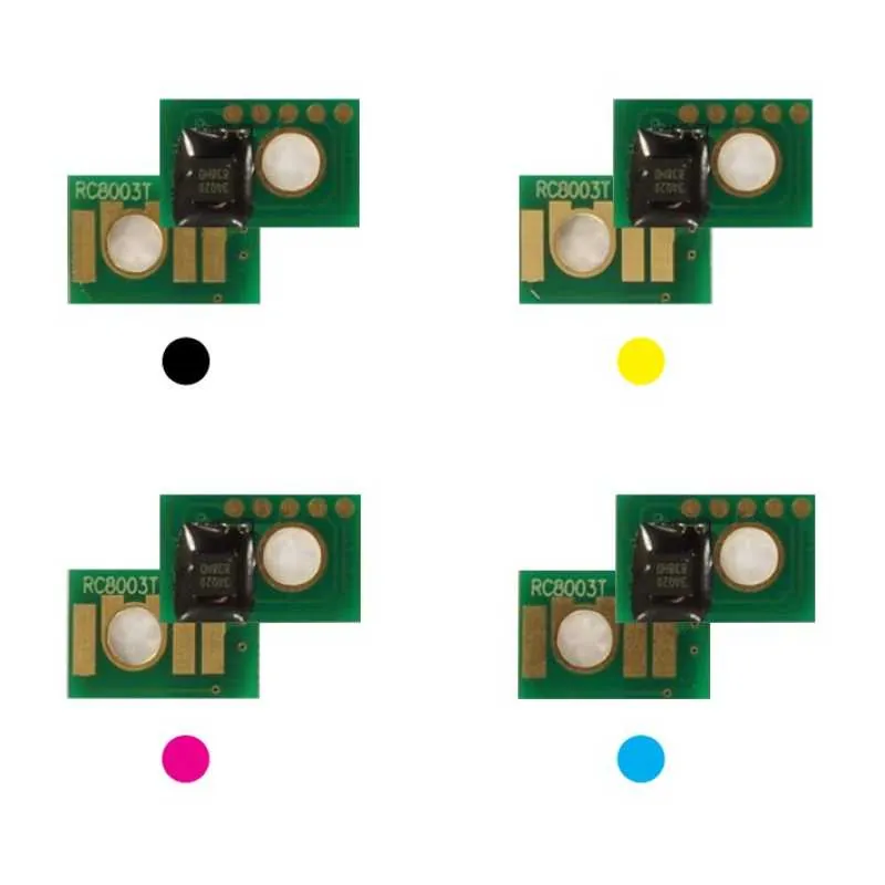 4x Toner Chip Y/M/C/K passt für Lanier MP C6503 C8003 RICOH IM C6500 C8000