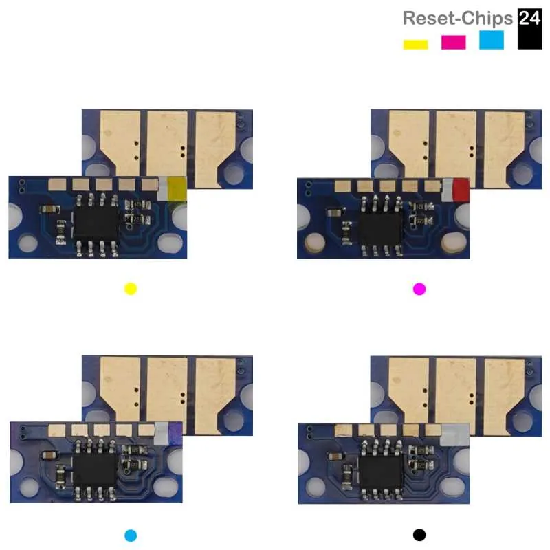 4x Toner Chip Y/M/C/K passt für Konica Minolta Magicolor 3730