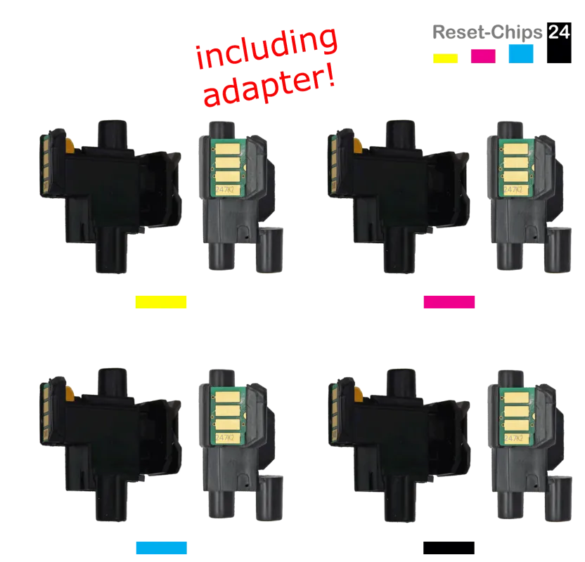 4x Toner Chip Y/M/C/K passt für Brother HL-L 3230 3270 3280 MFC-L 3710 TN247