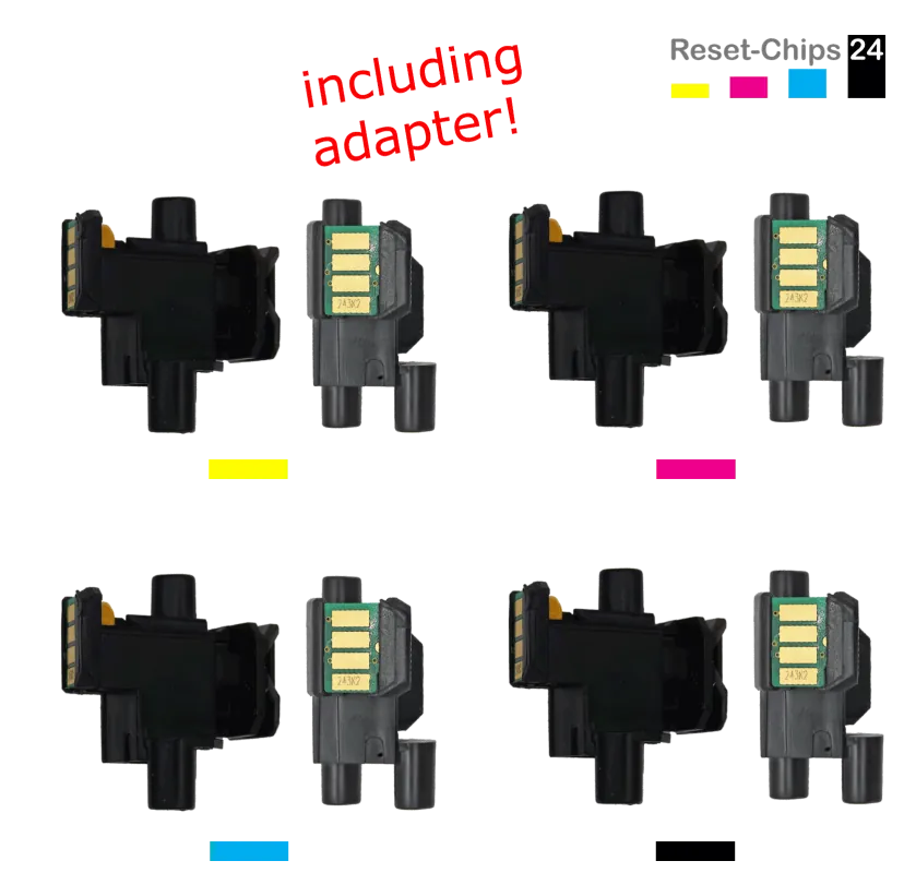 4x Toner Chip Y/M/C/K passt für Brother HL-L 3230 3270 3280 MFC-L 3710 TN243