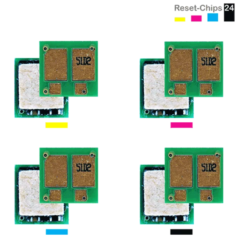 4x Toner Chip Y/M/C/K passt für HP Color LaserJet Pro MFP M181 (205A)