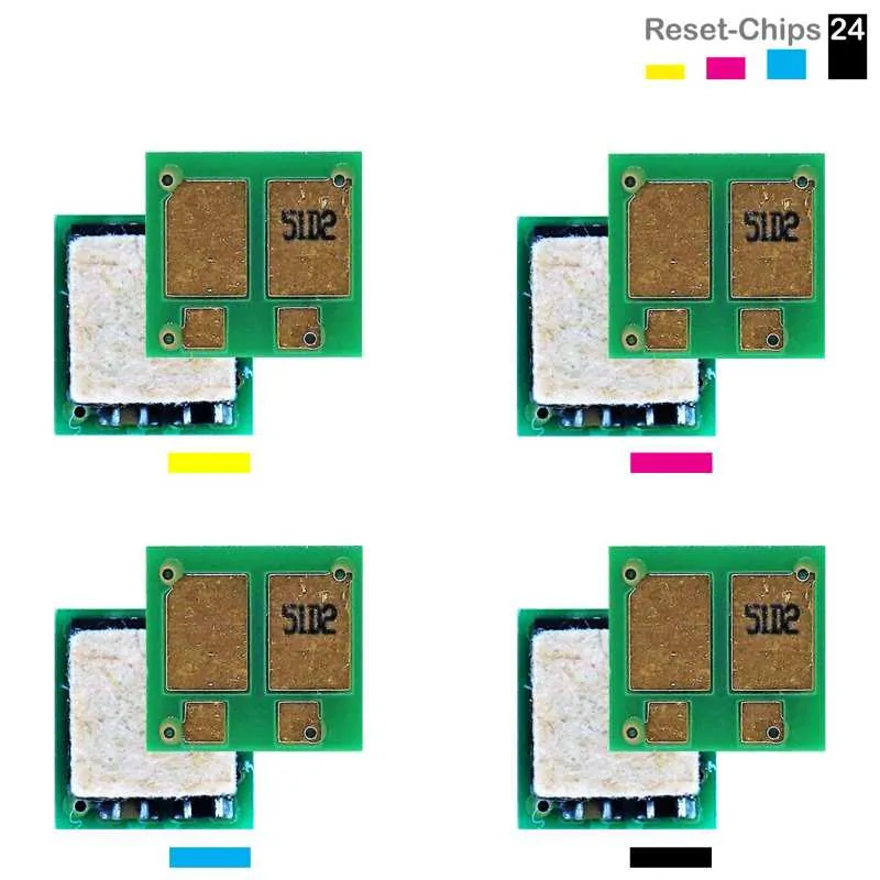 4x Toner Chip Y/M/C/K passt für Canon i-SENSYS LBP621 LBP623 LBP640 MF640 (054)