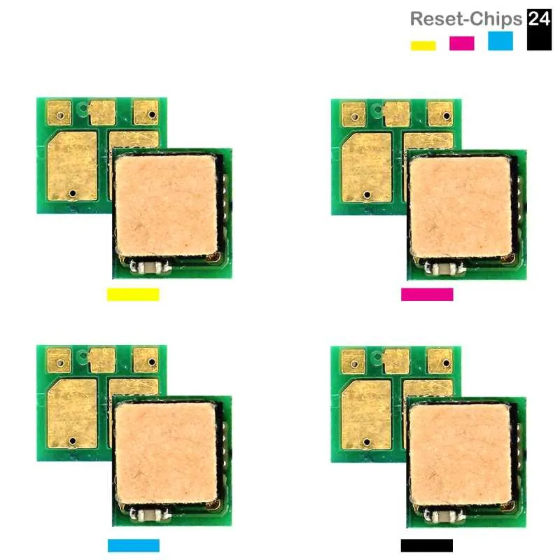 4x Toner Chip Y/M/C/K passt für HP Color LaserJet Enterprise M 652 M 653 (655A)