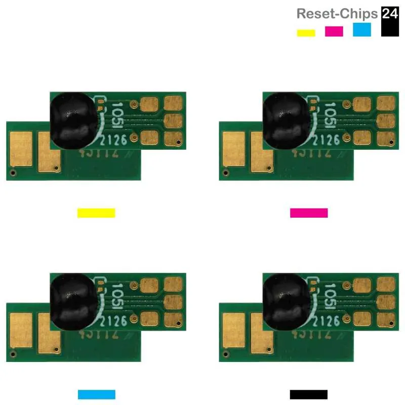 4x Toner Chip Y/M/C/K passt für Canon i-SENSYS LBP 611 LBP 612 LBP 613 045