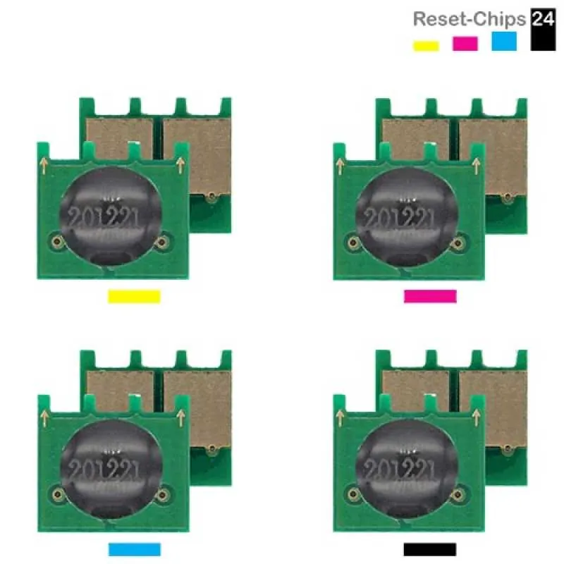 4x Toner Chip Y/M/C/K passt für Canon Lasershot LBP7100 (731)